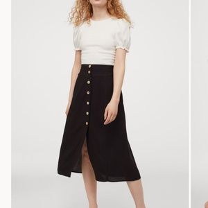 H&M Button Front Skirt